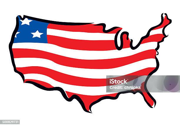 Map And Flag Of Usa Stock Illustration - Download Image Now - Alabama - US State, Arizona, Black Color