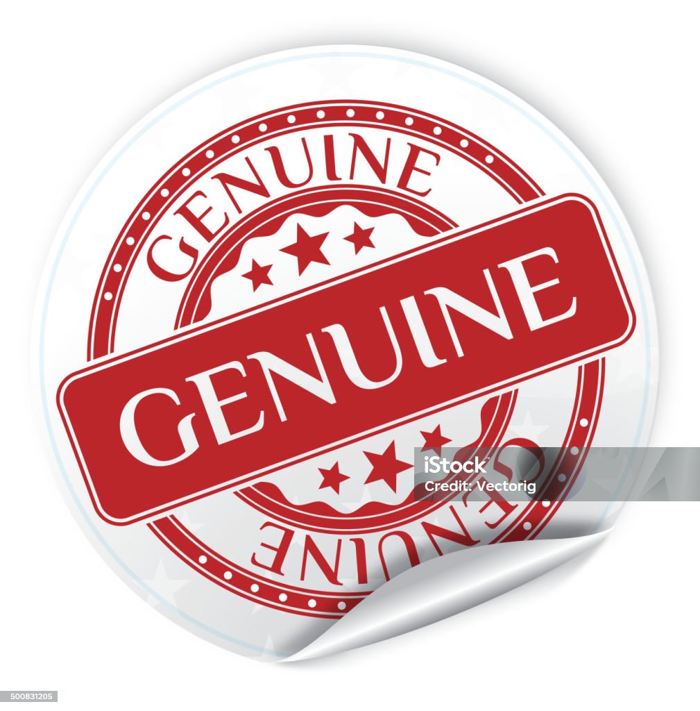 Genuin Guaranteed Sticker Genuine Sticker Stock Illustration - Download Image Now - Certificate ...