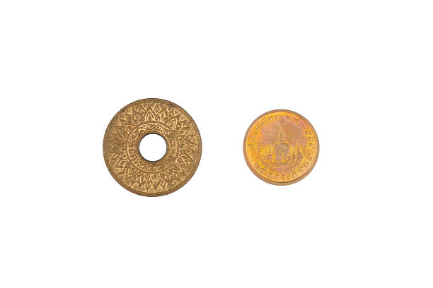 istock Old ancient and present coin of Thailand isolated 500831411