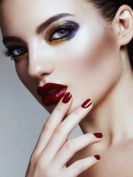 Photo of Beautiful woman with bright make-up