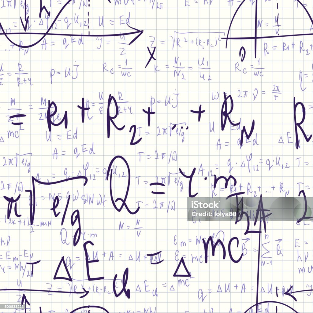 Formulas Background Simple Seamless Formula Background Stock Illustration - Download Image Now ...