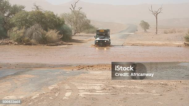 4x4 Car Crossing River During Floods Sossusvlei Namibia Stock Photo - Download Image Now