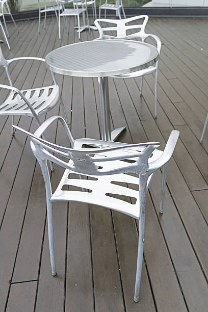 istock Chairs on wooden bar 500834735