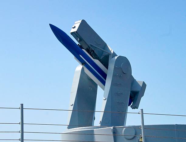 istock Air defense missile on battleship 500835644