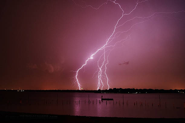 Lightning over White Rock Lake in Dallas