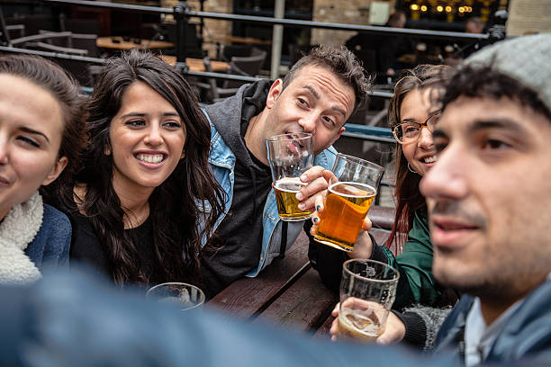 istock Friends taking a selfie drinking beers 500839684
