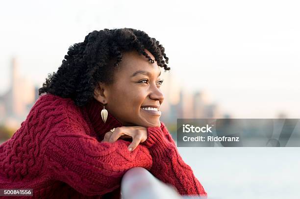 Woman Thinking Outdoor Stock Photo - Download Image Now - Women, Hope - Concept, One Woman Only