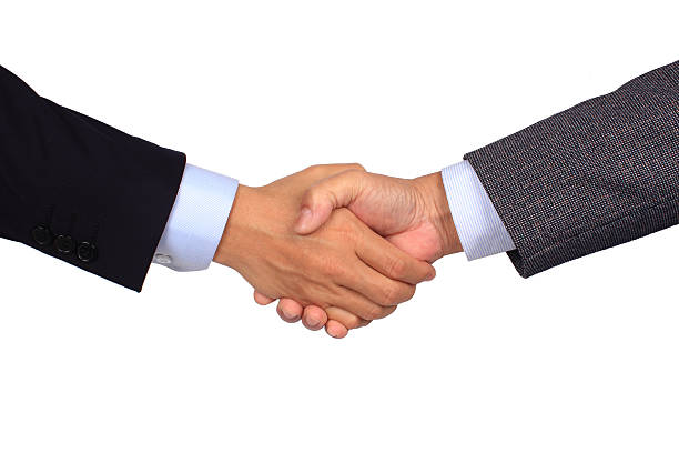 di affari handshake - handshake human hand business relationship business foto e immagini stock