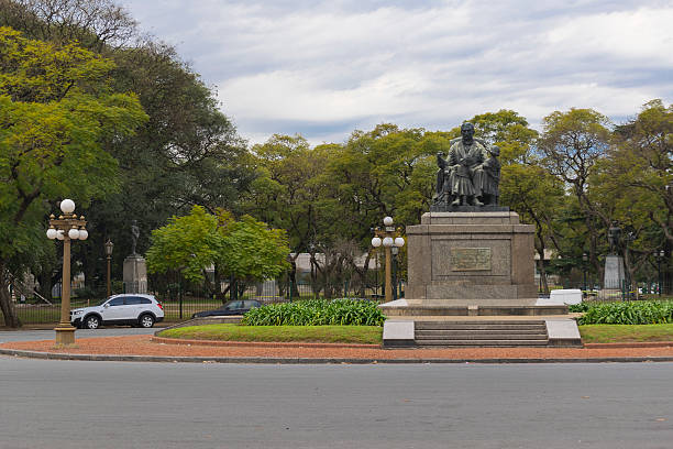 istock Empty Park and Street in Buenos Aires Argentina 500843128