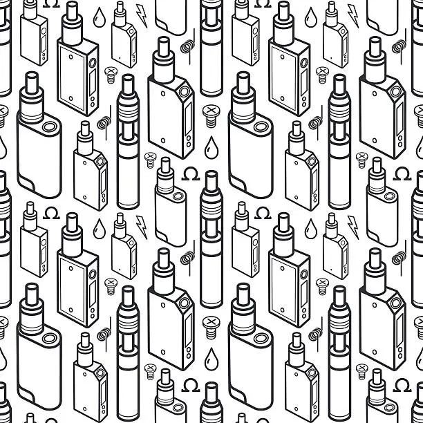 Vector illustration of Endless vape background