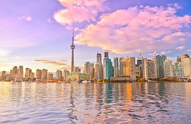 istock Toronto skyline at dusk in Ontario, Canada. 500844412