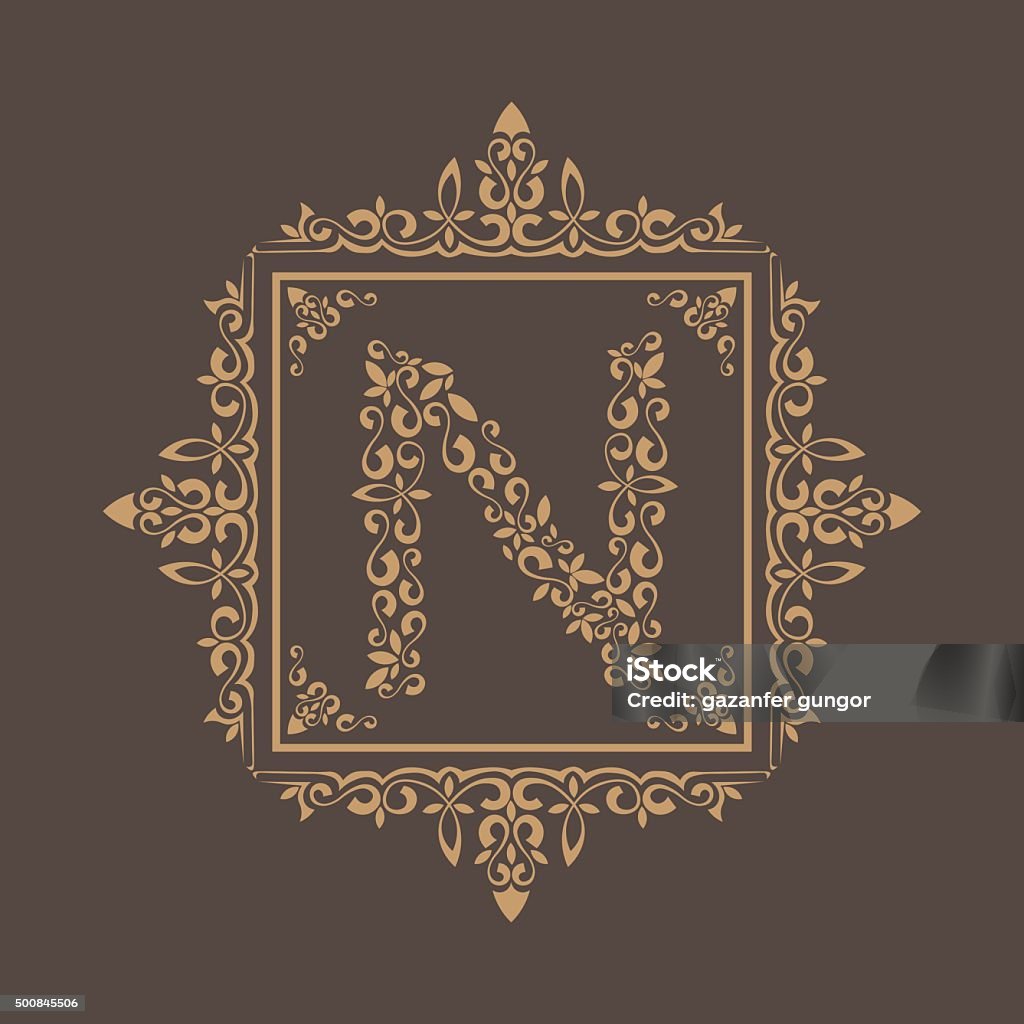 N Typface Decorative Typeface N Stock Illustration - Download Image Now ...