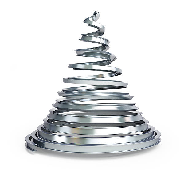 Christmas tree metal stock photo