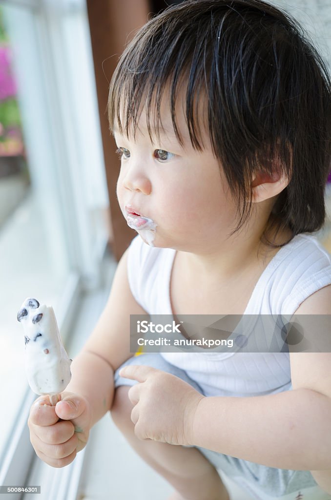 Little baby  boy with icecream Little asian baby  boy with icecream Baby - Human Age Stock Photo