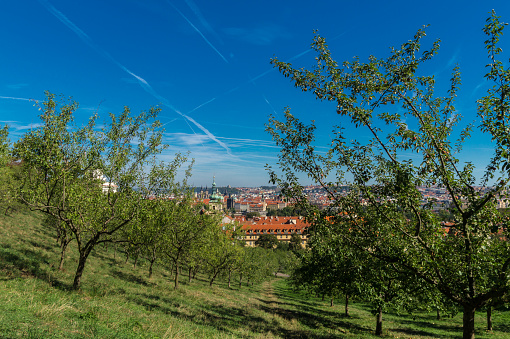 Beautiful view on Stary Jicin from the castle. Beautiful Czech landscape