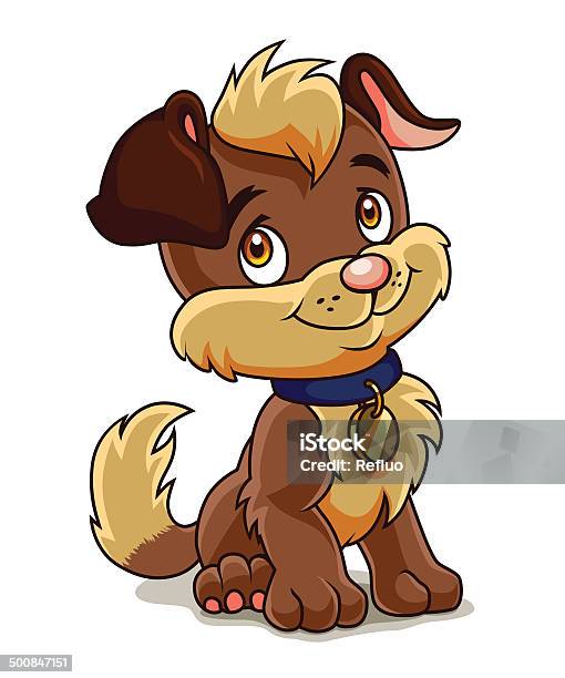 Fun Puppy Stock Illustration - Download Image Now - Animal, Animal Hair, Brown