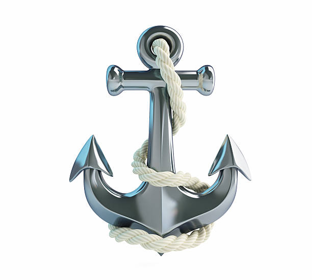 istock anchor and rope on a white background 500849769