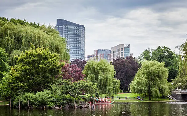 Photo of Downtown Boston with the public garden