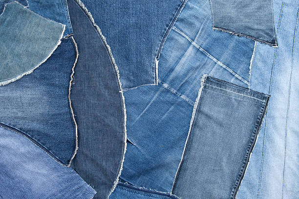 jeans hintergrund - patchwork stock-fotos und bilder