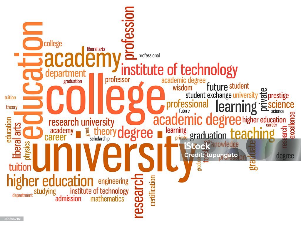 Higher Learning Word Design Higher Education Stock Illustration - Download Image Now - Adult ...