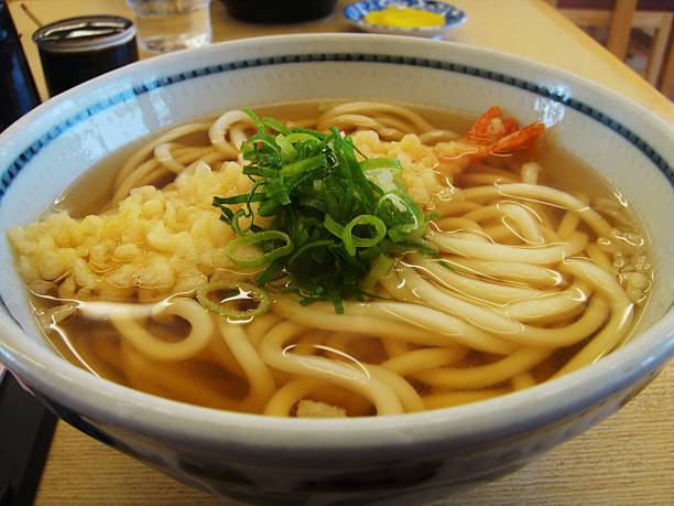 istock Ramen noodles with deep fried Tempura prawn 500853747