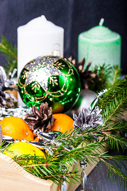 istock Still life with Christmas holiday decoration 500869818