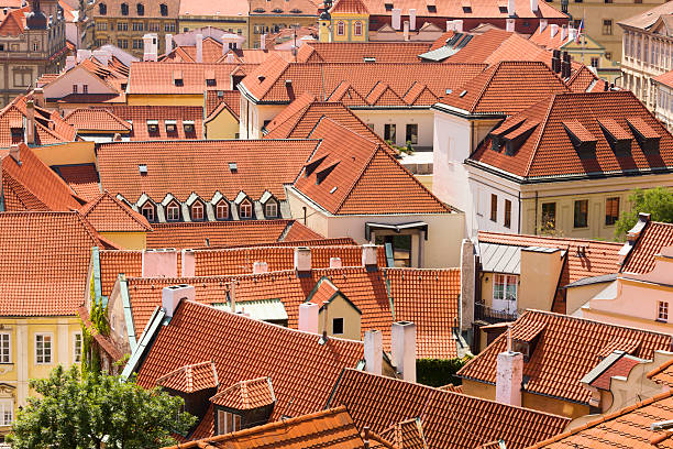 istock Red roofs of Prague 500869849