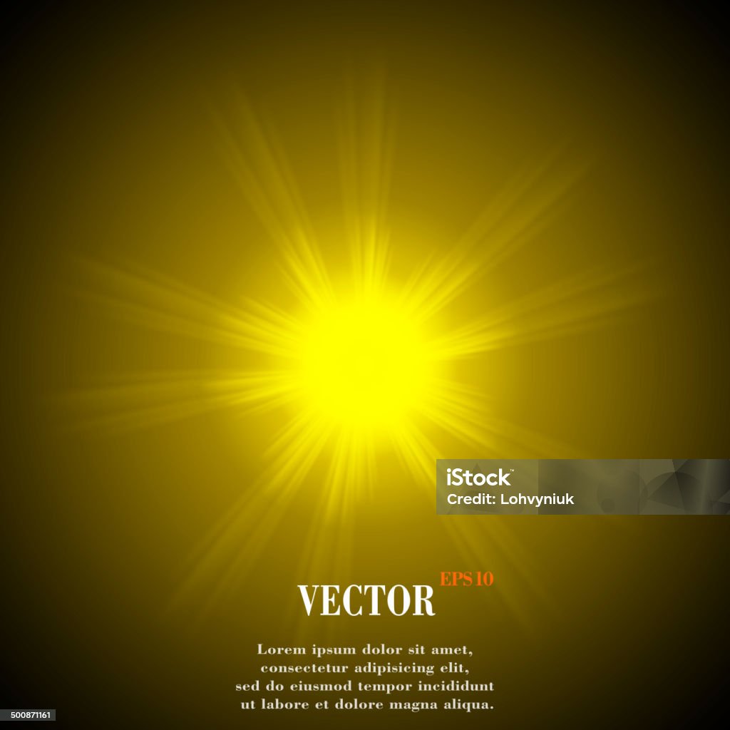 Unscharfem Hintergrund Lichteffekte und sunburst - Lizenzfrei Abstrakt Vektorgrafik