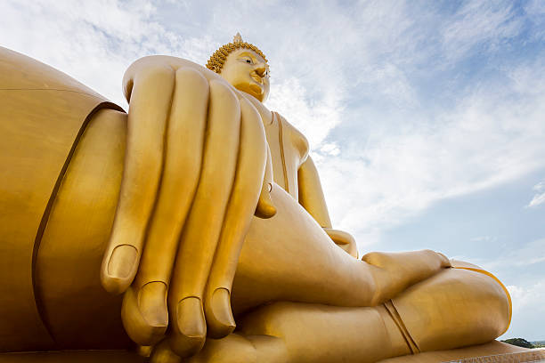 istock Big Buddha statue at Wat Muang Temple, Angthong, Thailand 500871251