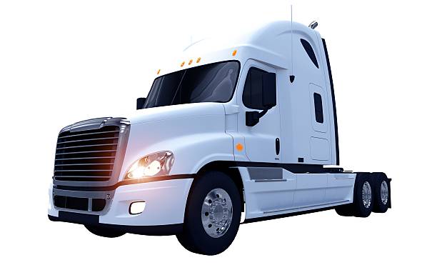 istock White Moder Semi Truck 500871273