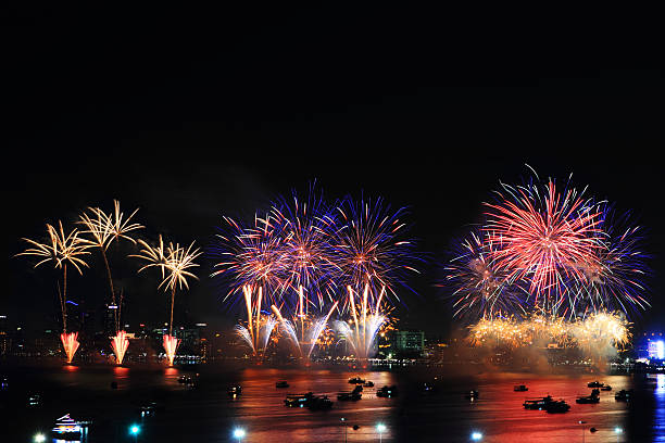 istock fireworks at the sea 500873180