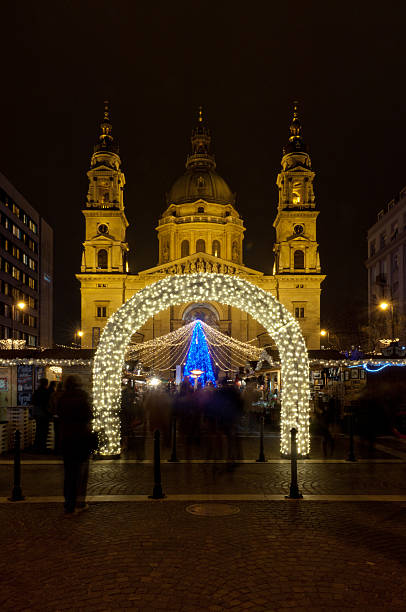 istock Christmas Market in front os St. Stephen's Basilica 500873380
