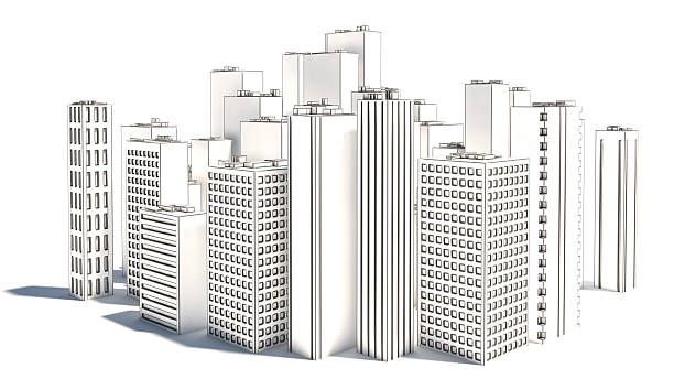 istock Modern Business City isolated on white background. sketch 500873443