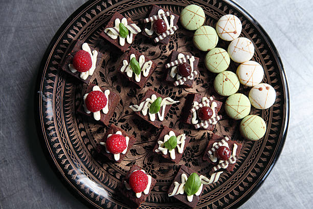 istock Plate of chocolate brownies 500874157