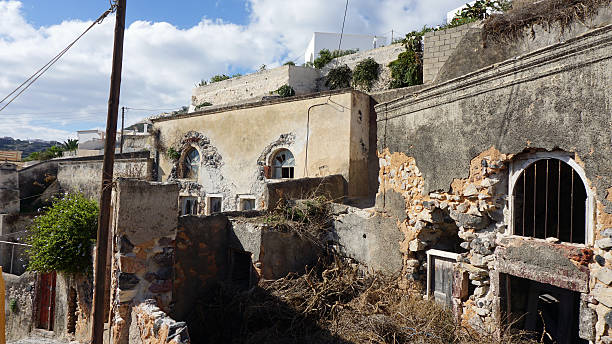 istock traditional greece village pyrgos on santorini 500874340
