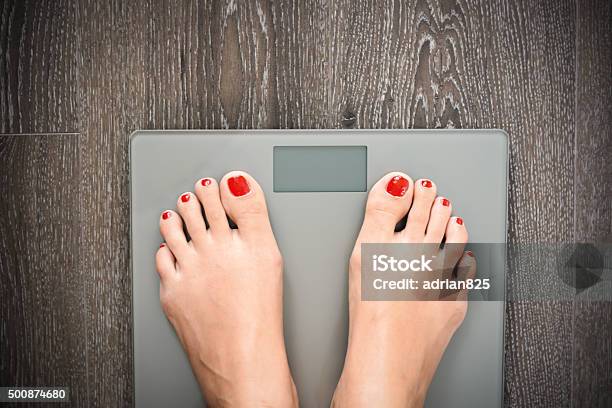Lose Weight Concept With Person On A Scale Measuring Kilograms Stock Photo  - Download Image Now - iStock