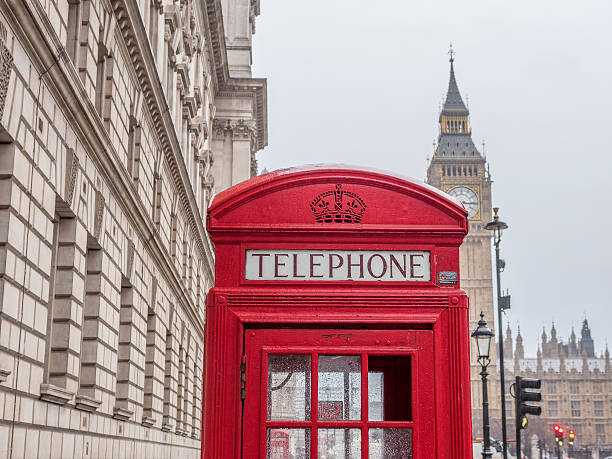 istock Traditional British phone booth with Big Ben - 8 500875212