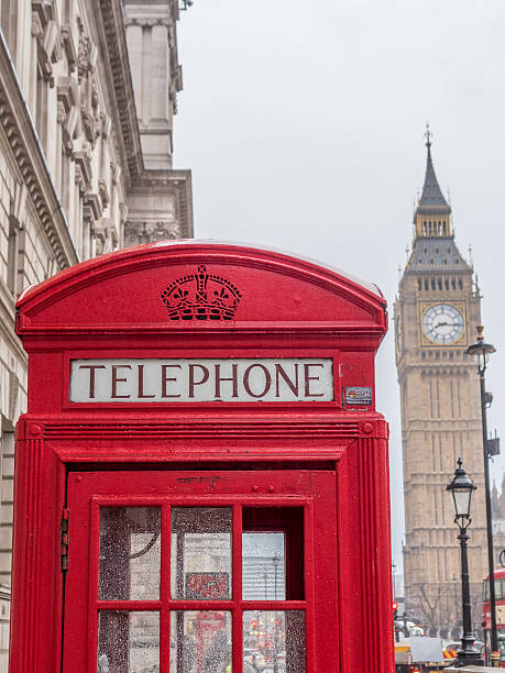 istock Traditional British phone booth with Big Ben - 9 500875290