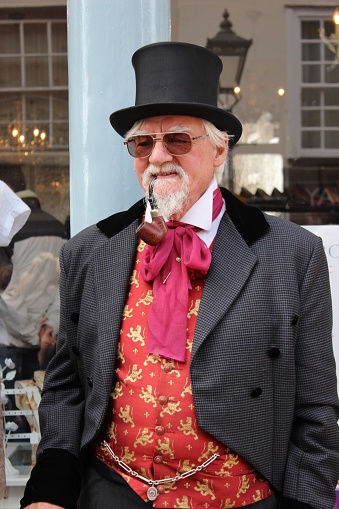 Rochester, Kent , UK, june 9, 2012, Charles dickens character dress up for the Dickens sweeps festival 