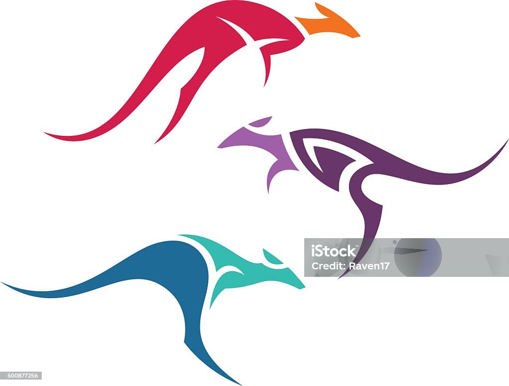 Stylized Kangaroo Stylized Kangaroo - vector illustration Kangaroo stock vector