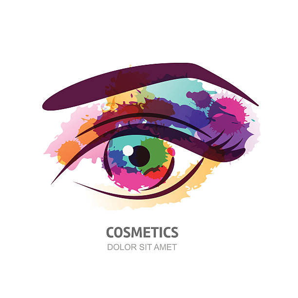 istock Vector watercolor illustration of the eye with colorful pupil. 500877470
