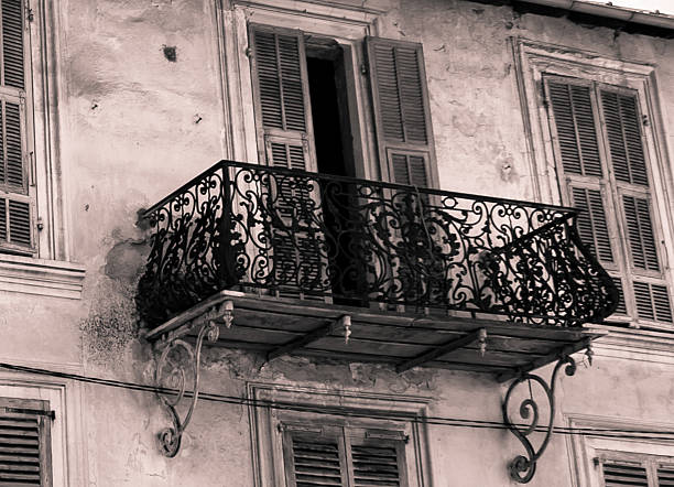 istock Antique Iron Railing on French Balcony 500881032