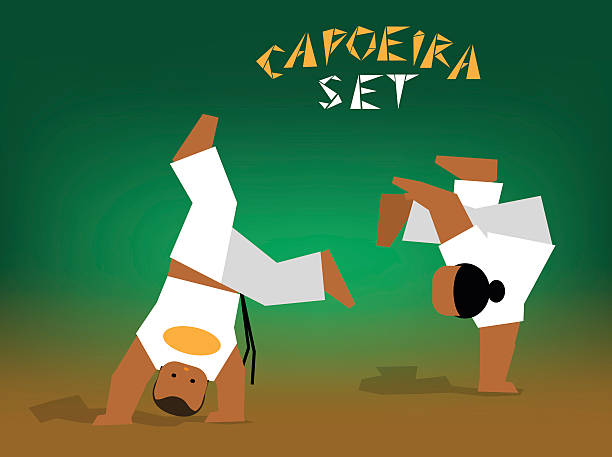 set vektor-capoeira - capoeira brazilian culture dancing vector stock-grafiken, -clipart, -cartoons und -symbole