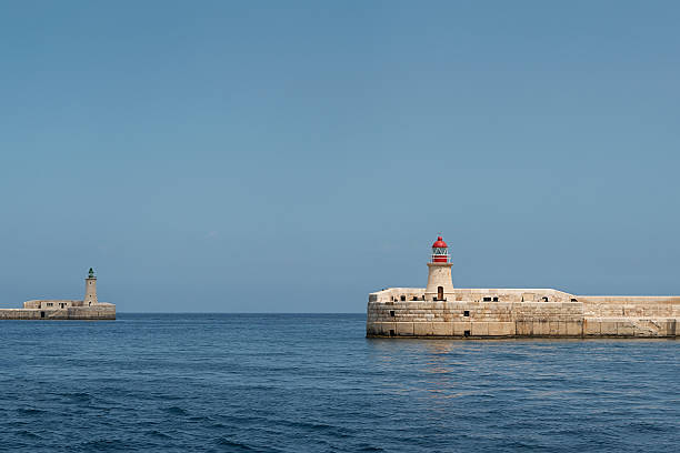 istock traffic lights in front of Valletta port in Malta 500885342