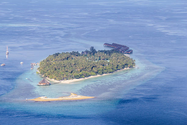 istock Bird eye view at the Indian Ocean, Maldives 500885510