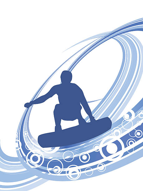 illustrazioni stock, clip art, cartoni animati e icone di tendenza di surfista su sfondo di estate - wakeboarding surfing men vacations