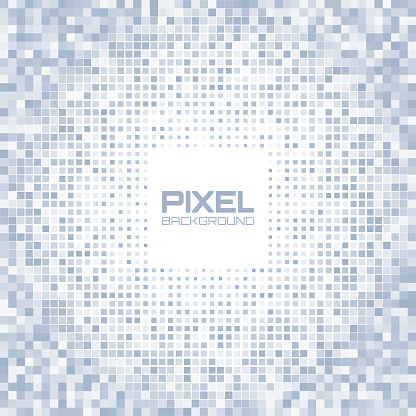 Abstract blue gray light pixel background, vector illustration