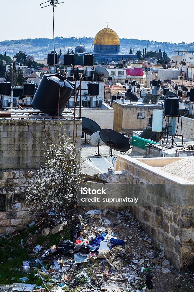 Dome of the Rock, Jerusalem, Israel Beautiful photo Dome of the Rock on the background of the roofs of houses, Jerusalem, Israel Alabama - US State Stock Photo