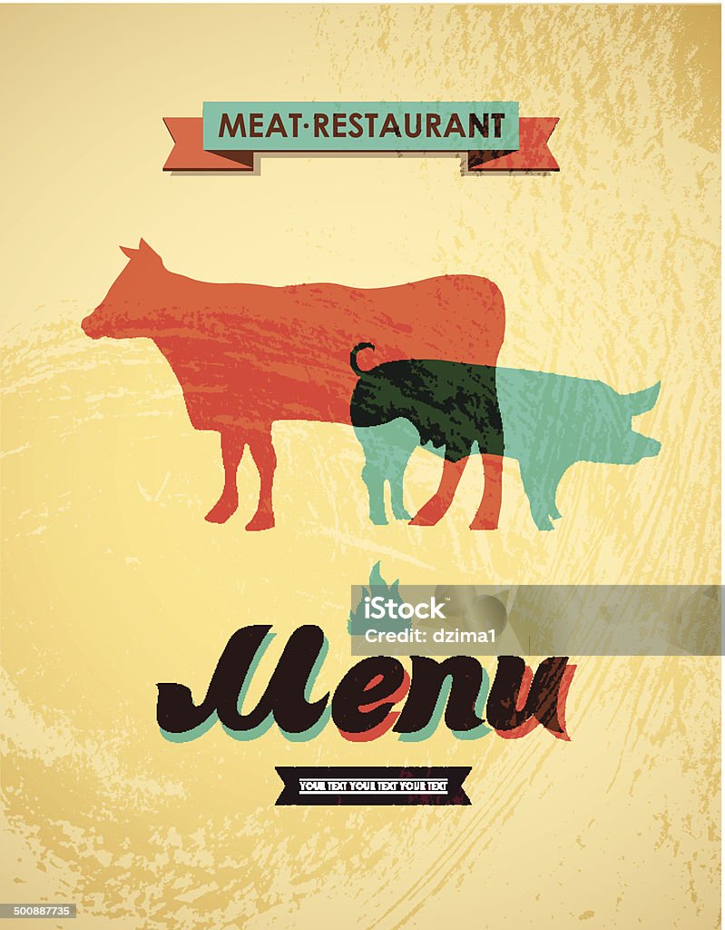 Meat menu. Vector illustration Backgrounds stock vector