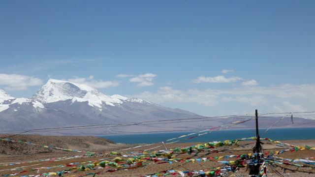 snow mountain and lake tibet